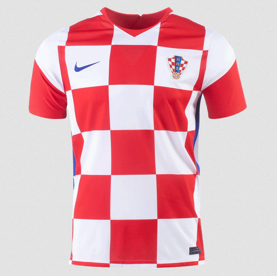 2020 EURO Croatia Home Kit Soccer Jersey Player Version